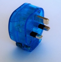 MS HD Power MS328RK 'The Blue' Rhodium 13A UK mains plug - NEW OLD STOCK